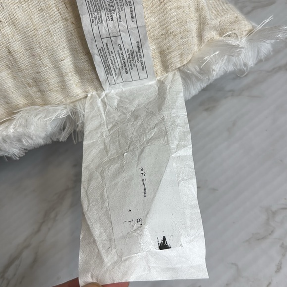 Sheffield Home Textured Cream cottagecore bumble bee mushrooms flowers pillow - Picture 7 of 12